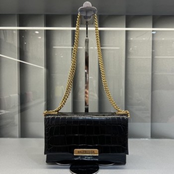 발렌시아가 TRIPLET 트리플렛 이펙트 레더 숄더백