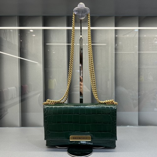 발렌시아가 TRIPLET 트리플렛 이펙트 레더 숄더백