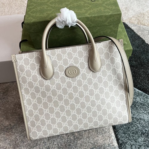 구찌 659983 GG 수프림 스몰 토트백