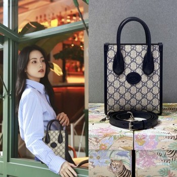 구찌 671623 인터로킹 G 미니 토트백