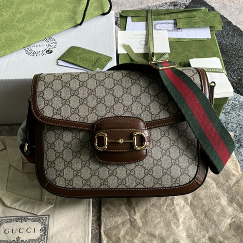 구찌 700457 1955 홀스빗 GG 패턴 로고 숄더백