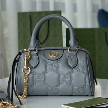 구찌 702251 GG 마틀라세 레더 탑 핸들백