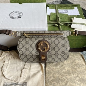 구찌 718154 GG 수프림 캔버스 블론디 벨트백