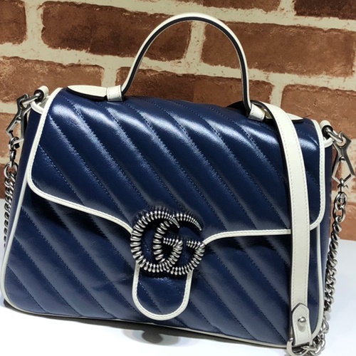 구찌 GG 마몬트 탑 핸들백 27cm