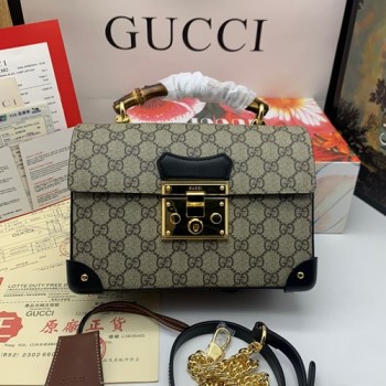 구찌 GG 수프림 패드락 숄더백