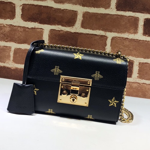 구찌 꿀벌 패드락 체인백