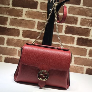 구찌 인터로킹 탑핸들 숄더백