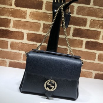 구찌 인터로킹 탑핸들 숄더백