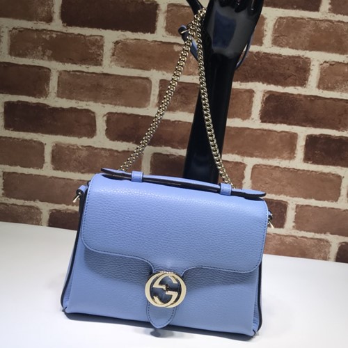 구찌 인터로킹 탑핸들 숄더백