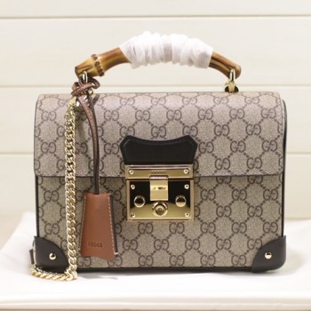 구찌 패드락 GG 스몰 밤부 숄더백