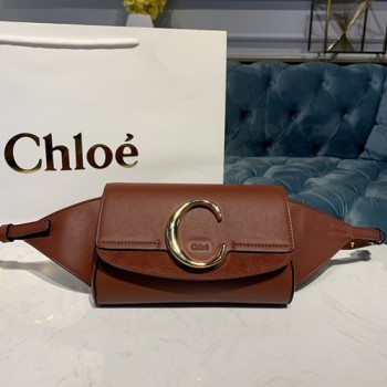 끌로에 C 벨트백 레더 크로스 웨이스트