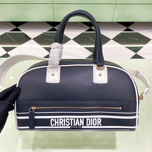 디올 VIBE BOWLING 미디엄 집업 볼링백