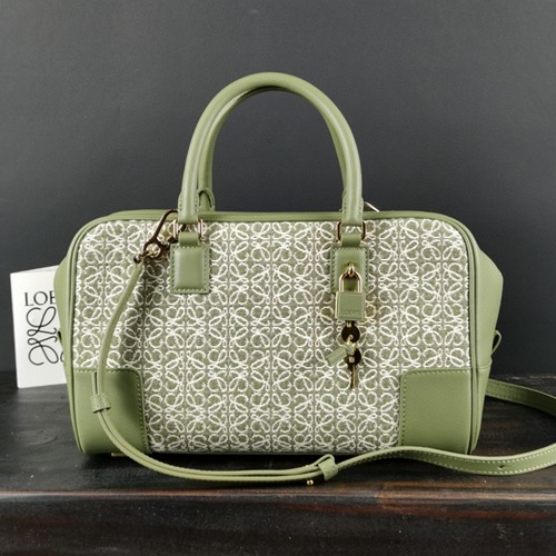 로에베 AMAZONA 아마조나 아나그램 자카드 토트백 28cm