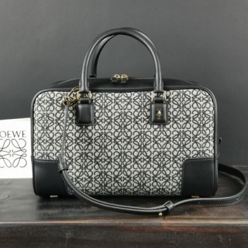 로에베 AMAZONA 아마조나 아나그램 자카드 토트백 28cm