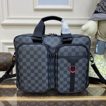 루이비통 다미에 캔버스 유틸리티 비즈니스백