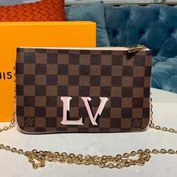 루이비통 다미에 포쉐트 더블지퍼 조에 월릿