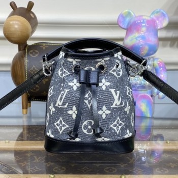 루이비통 모노그램 그레이 데님 나노 노에백