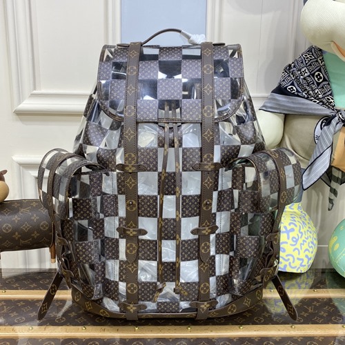 루이비통 모노그램 체스 코팅 캔버스 PVC 크리스토퍼 백팩