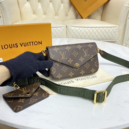 루이비통 모노그램 펠리시 스트랩&고 숄더백