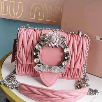 미우미우 5BD084 MATELASSE 마테라쎄 나파 미우레이디 숄더백