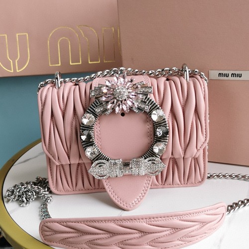 미우미우 5BD084 MATELASSE 마테라쎄 나파 미우레이디 숄더백