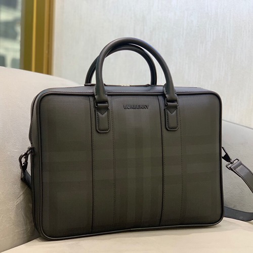 버버리 체크 래더 브리프케이스