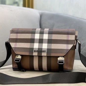 버버리 체크 래더 프린트 크로스바디백