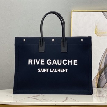 생로랑 RIVE GAUCHE 로고 린넨 리브 고쉬 토트백