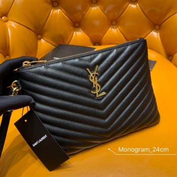 생로랑 YSL로고 모노그램 클러치백 24cm
