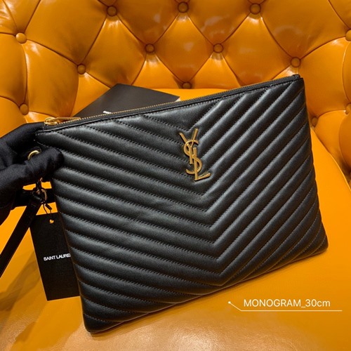 생로랑 YSL로고 모노그램 클러치백 30cm