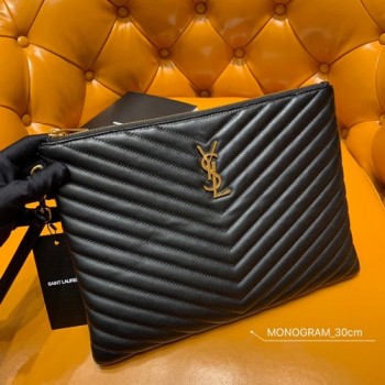 생로랑 YSL로고 모노그램 클러치백 30cm