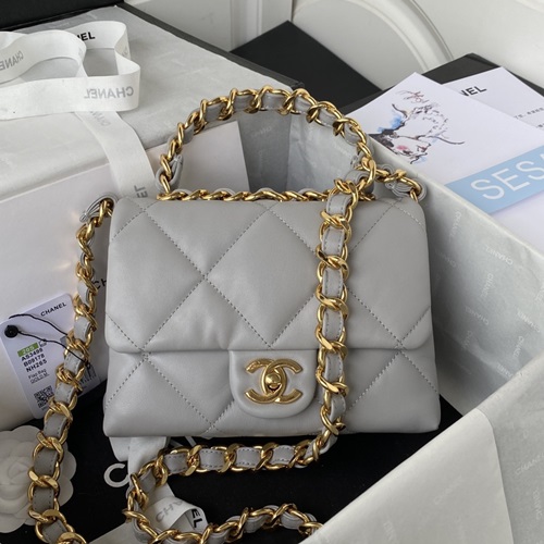 샤넬 22B AS3498 체인 탑 핸들 미니 크로스백