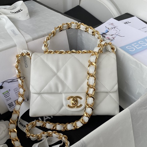 샤넬 22B AS3498 체인 탑 핸들 미니 크로스백