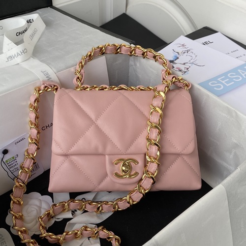 샤넬 22B AS3498 체인 탑 핸들 미니 크로스백