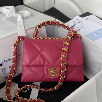 샤넬 22B AS3498 체인 탑 핸들 미니 크로스백
