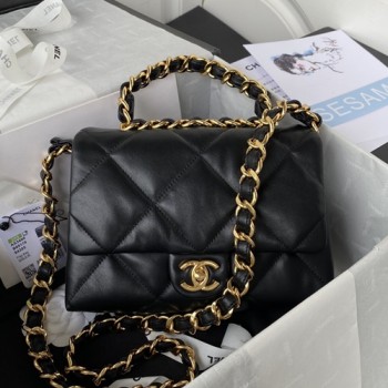 샤넬 22B AS3499 체인 탑 핸들 미니 크로스백