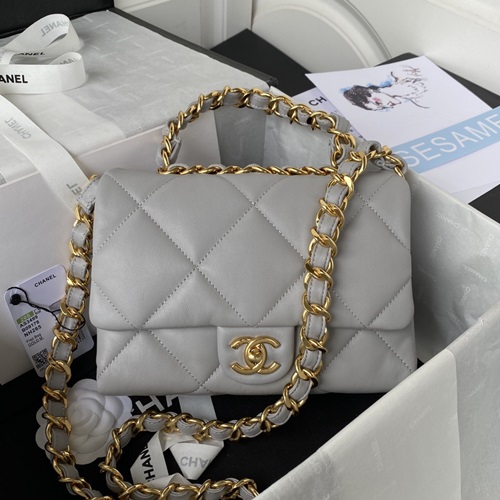 샤넬 22B AS3499 체인 탑 핸들 미니 크로스백