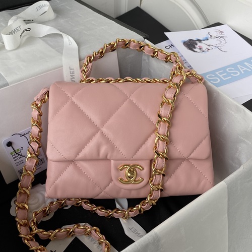 샤넬 22B AS3499 체인 탑 핸들 미니 크로스백