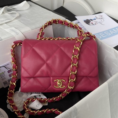 샤넬 22B AS3499 체인 탑 핸들 미니 크로스백