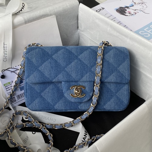 샤넬 22B 데님 플랩백 20cm