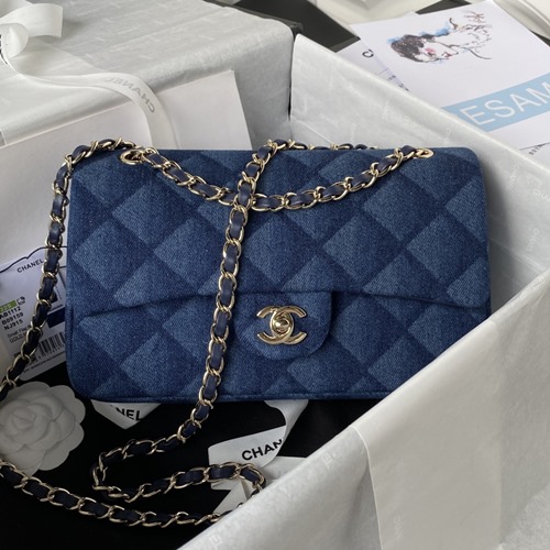 샤넬 22B 데님 플랩백 25cm