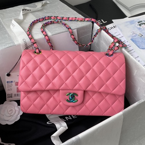 샤넬 1112 램스킨 클래식 플랩백(내장칩)