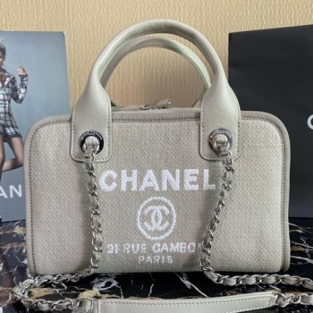 샤넬 A92749 믹스드파이버 볼링백 28.5cm