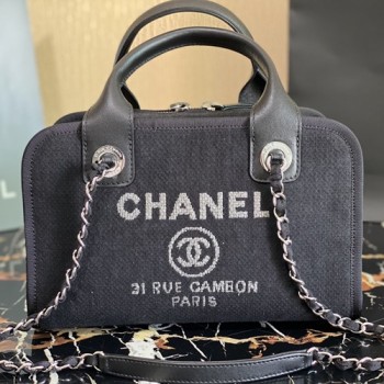 샤넬 A92749 믹스드파이버 볼링백 28.5cm