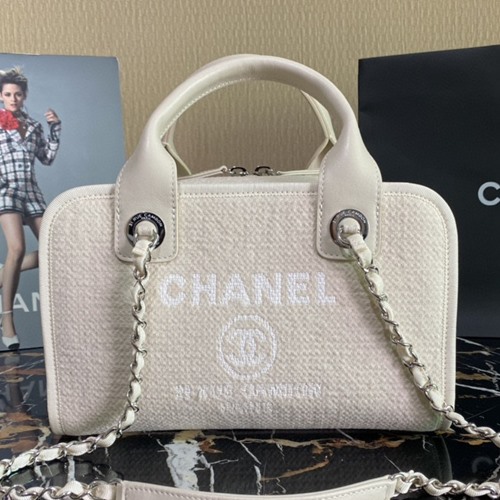 샤넬 A92749 믹스드파이버 볼링백 28.5cm