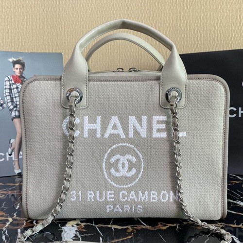 샤넬 A92750 믹스드파이버 볼링백 34cm