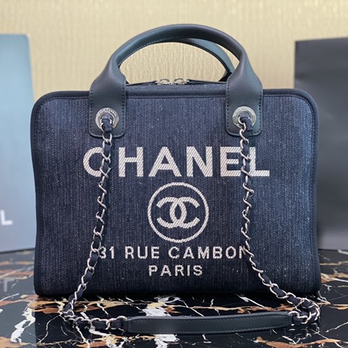 샤넬 A92750 믹스드파이버 볼링백 34cm