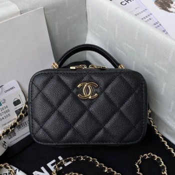 샤넬 AP2634 탑핸들 코스메틱 캐비어 베니티백 14cm