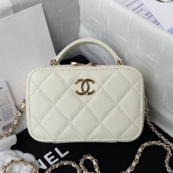 샤넬 AP2634 탑핸들 코스메틱 캐비어 베니티백 14cm