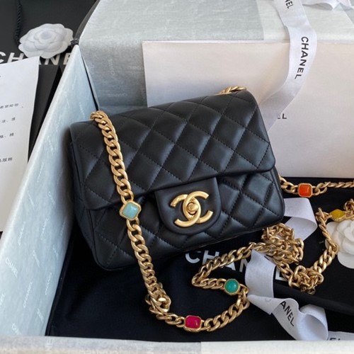 샤넬 AS2379 램스킨 퀼팅 플랩백